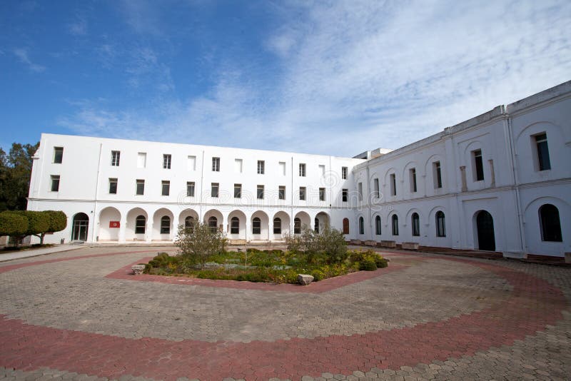 Museum of Carthage in Tunis. Pillar column garden stock images, royalty-free photos and pictures