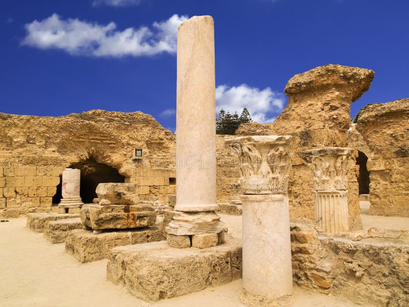 Carthage ruins stock image. Image of antique, africa, architecture