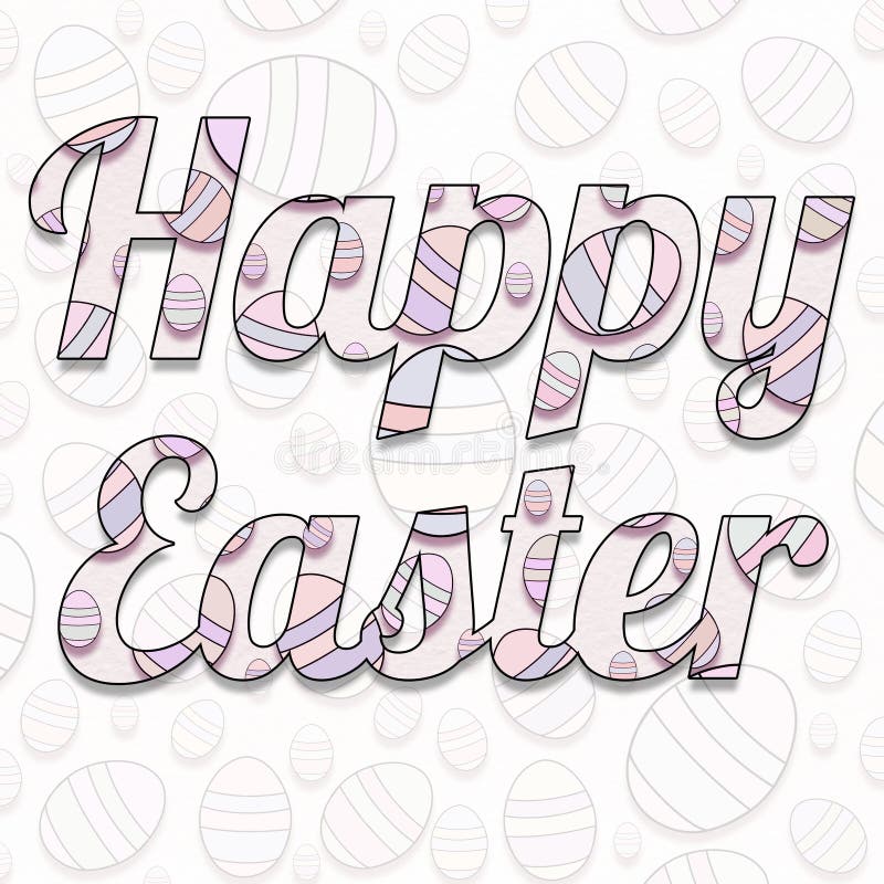 Cartolina, copertura delle congratulazioni Pasqua felice con una struttura delle uova decorative nei colori pastelli illustrazione di stock Cartolina, copertura delle congratulazioni Pasqua felice con una struttura delle uova decorative nei colori pastelli illustrazione di stock