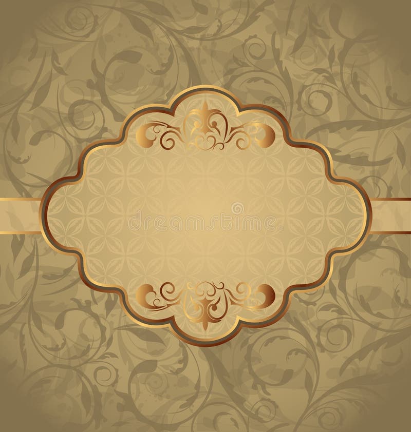 Cartolina d'auguri dell'annata, struttura floreale senza giunte royalty illustrazione gratis Cartolina d'auguri dell'annata, struttura floreale senza giunte royalty illustrazione gratis