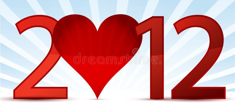 Cartolina d'auguri di nuovo anno felice 2012 illustrazione di stock Cartolina d'auguri di nuovo anno felice 2012 illustrazione di stock