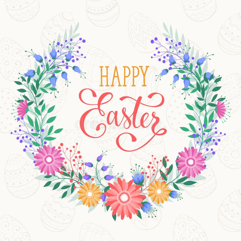 Cartolina d'auguri felice di Pasqua royalty illustrazione gratis Cartolina d'auguri felice di Pasqua royalty illustrazione gratis