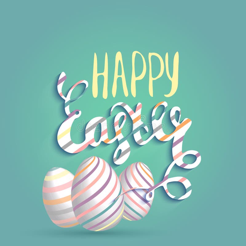 Cartolina d'auguri felice di Pasqua con le uova e l'iscrizione Vector il concetto per i siti Web ed i materiali stampati nello st royalty illustrazione gratis Cartolina d'auguri felice di Pasqua con le uova e l'iscrizione Vector il concetto per i siti Web ed i materiali stampati nello st royalty illustrazione gratis