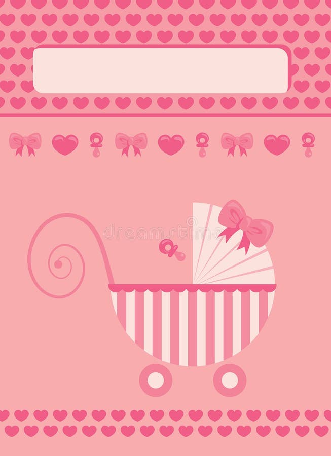 Cartolina d'auguri neonata della neonata illustrazione di stock Cartolina d'auguri neonata della neonata illustrazione di stock