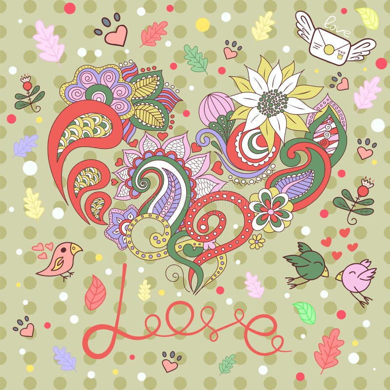 Cartolina d'auguri per il giorno del biglietto di S royalty illustrazione gratis Cartolina d'auguri per il giorno del biglietto di S royalty illustrazione gratis