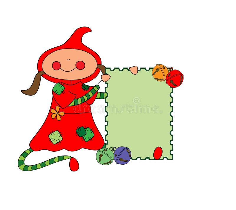 Cartolina di natale della campana di tintinnio illustrazione di stock Cartolina di natale della campana di tintinnio illustrazione di stock