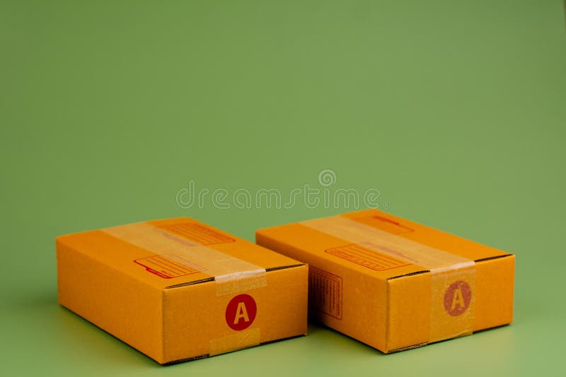 Carton Box Delivery Drum Parcel Box Brown Box Stock Image Image of