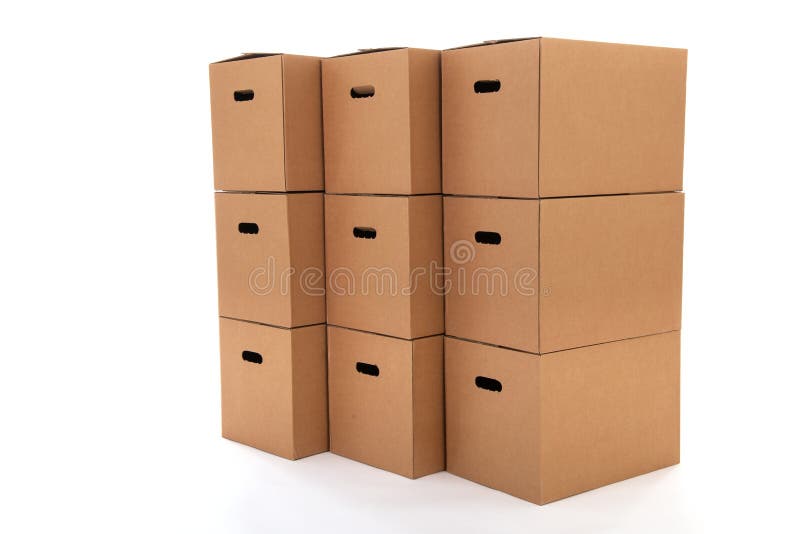 Carton boxes stock photo. Image of moven, crate, blank 59229422