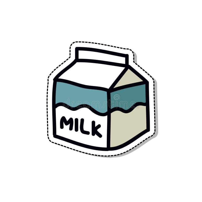 Download Carton Of Milk Doodle Icon, Vector Illustration Stock ...