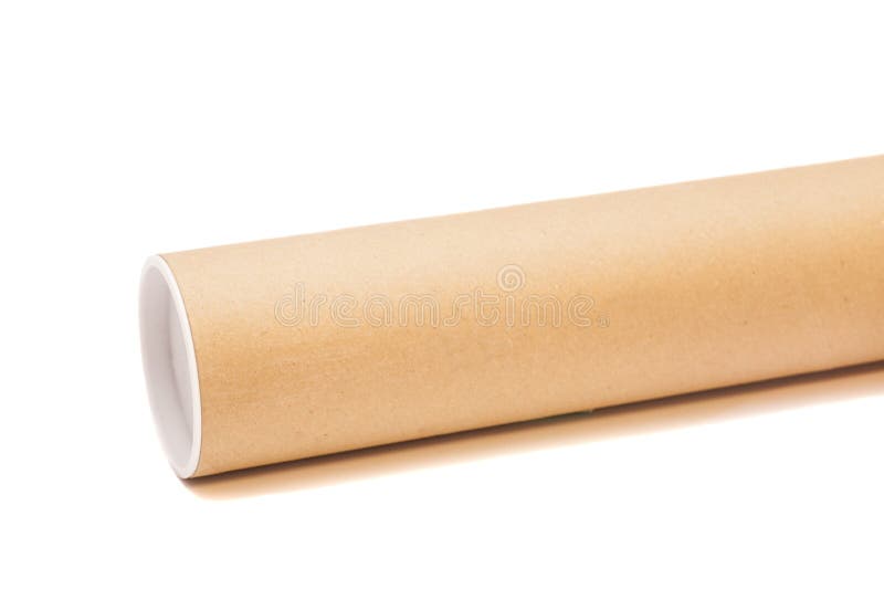 Carton tube Isolated stock image. Image of office, container 52588601