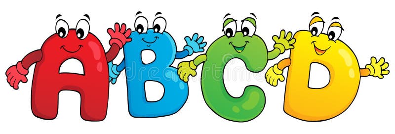 Cartoon Abcd Letters Theme 3 Stock Vector Illustration Of Letters