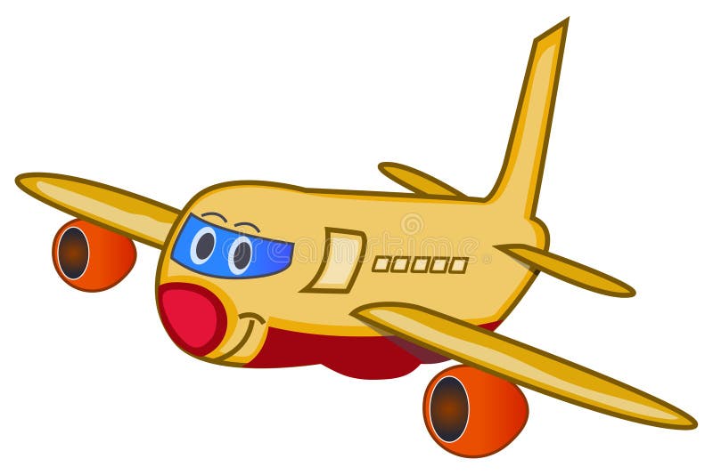 Cartoon Orange Airplane Stock Illustrations 686 Cartoon Orange