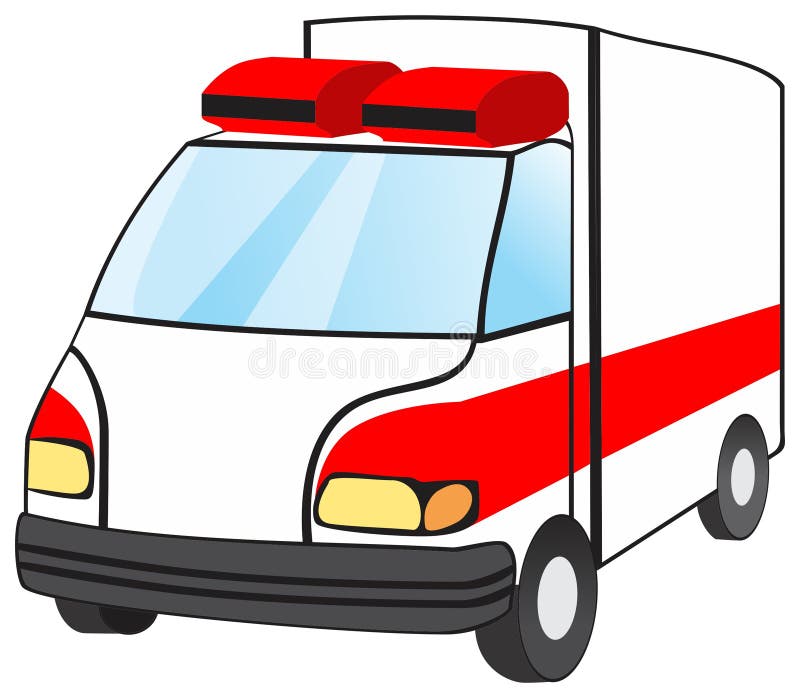 Cartoon Ambulance Emergency Vehicle Drawing Stock Vector - Illustration of  auto, business: 239839756