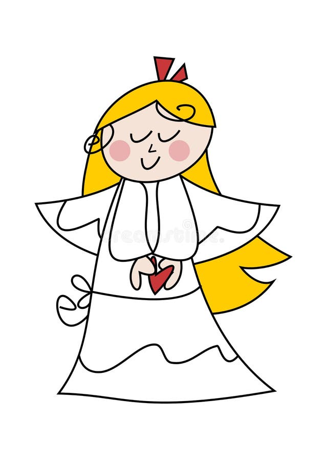 Cartoon angel girl