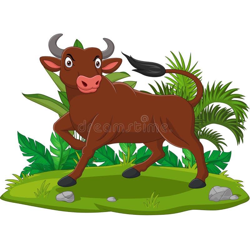 Angry bull cartoon stock vector. Illustration of attack - 30204786