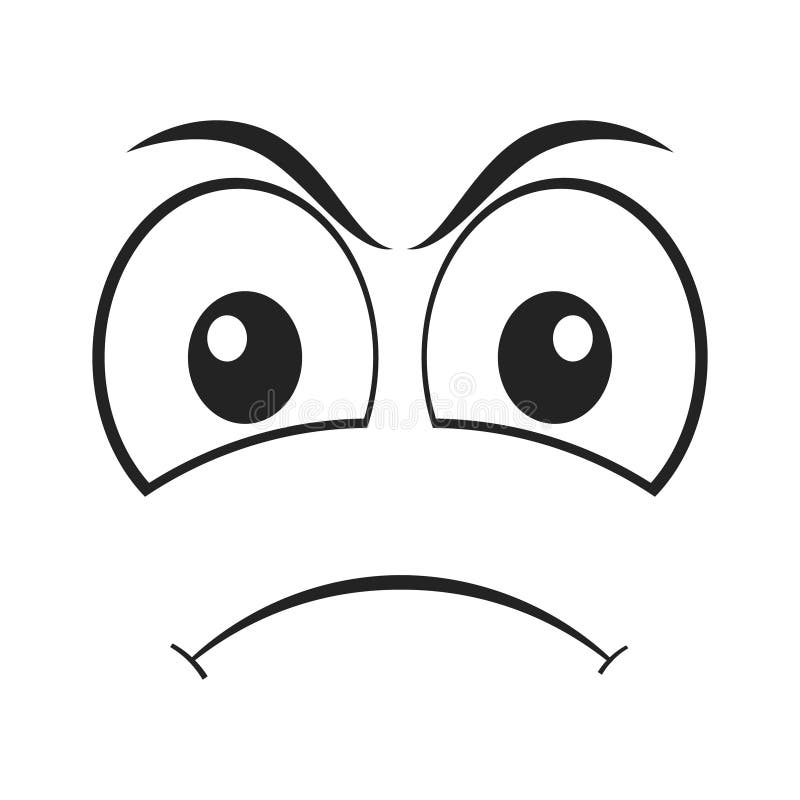 Cartoon Angry Face. Angry Expression Vector Stock Vector - Illustration ...