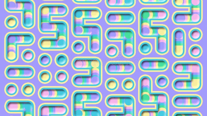 Cartoon animated chip with current flowing. 3d rendering animation background 4K stock illustration