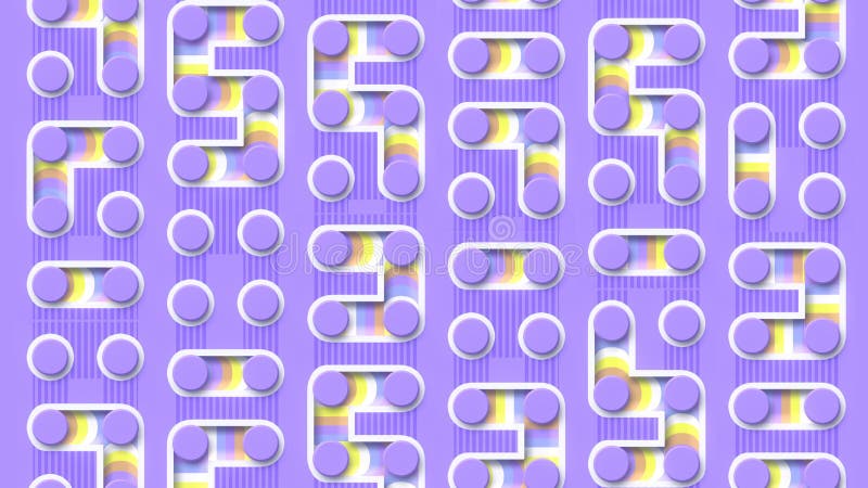 Cartoon animated chip, with current flowing. 3d rendering digital animation 4K stock illustration