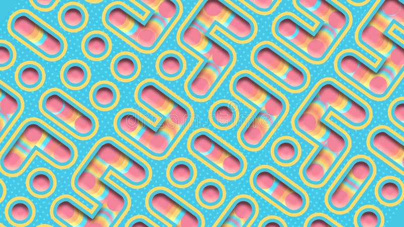 Cartoon animated chip, with current flowing. 3d rendering digital animation 4K vector illustration