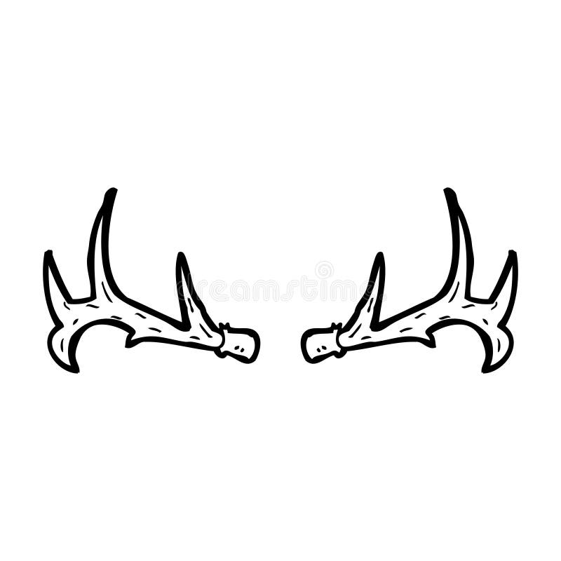 Cartoon antlers stock illustration. Illustration of simple 37025440