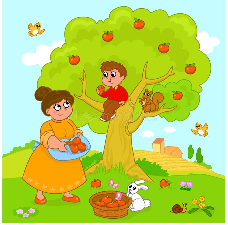 Cartoon Apple Tree Royalty Free Stock Photo - Image: 19791435