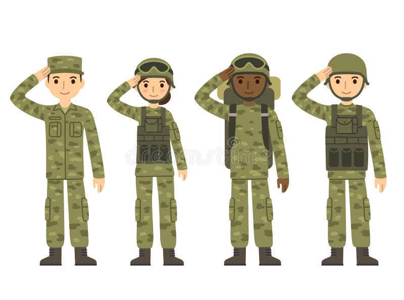 Cartoon army people stock vector. Illustration of military - 62934279