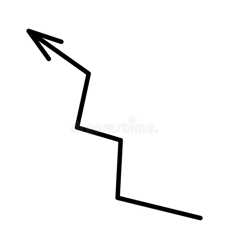 Cartoon arrow flat icon Line points in particular direction vector illustration