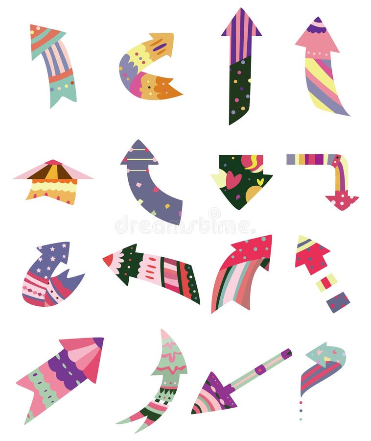 Cartoon arrow icon vector illustration