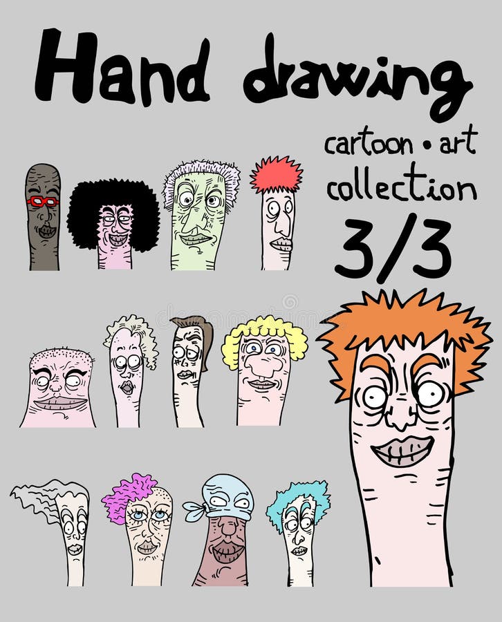 Cartoon art collection, three of three vector illustration