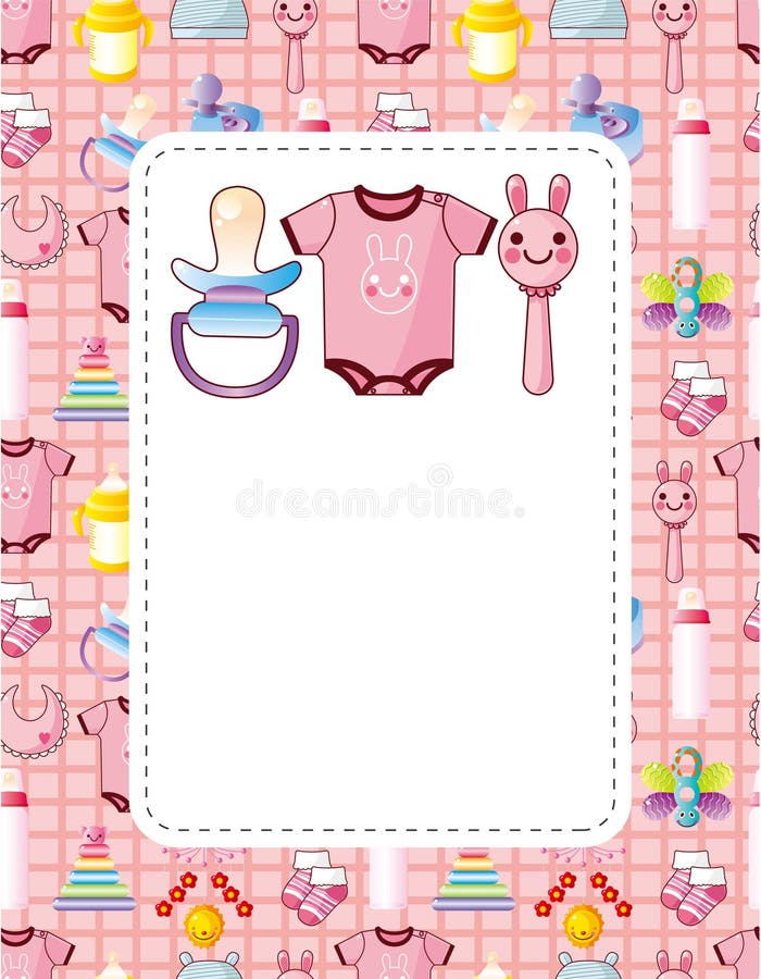 Cartoon baby card vector illustration