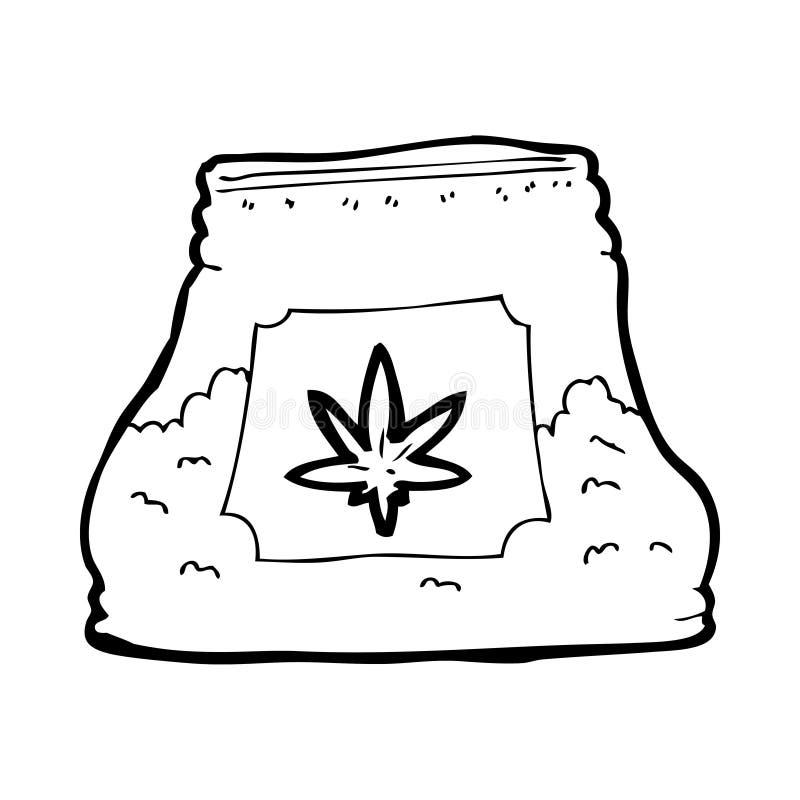 cartoon bag of weed