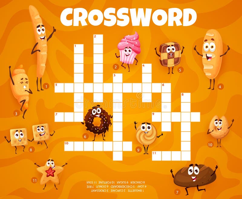 Cartoon Bakery Pastry Cakes or Cookies Crossword Stock Illustration Cartoon Bakery Pastry Cakes or Cookies Crossword Stock Illustration