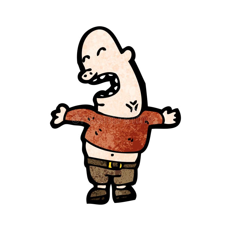Cartoon bald man stock vector. Illustration of cartoon - 38052466