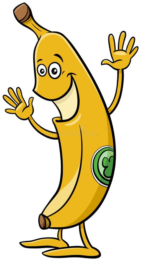 Funny Banana Fruit Cartoon Illustration Stock Vector - Illustration of ...