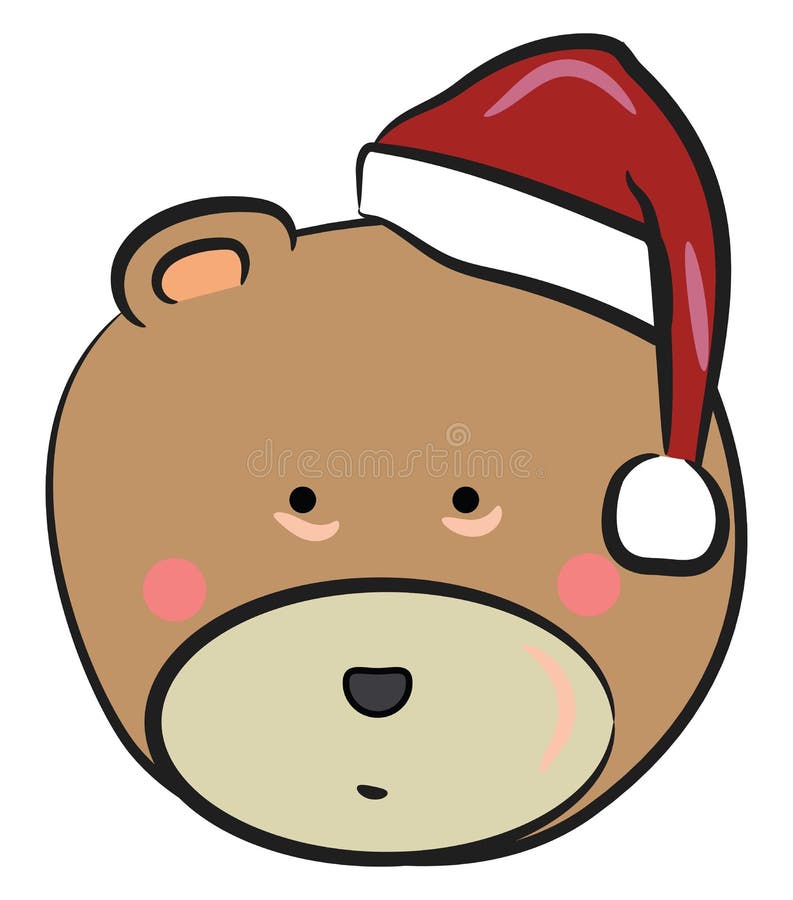 Christmas Teddy Bear, Illustration Stock Vector - Illustration of ...