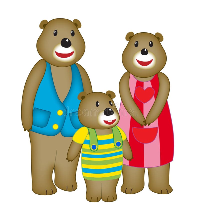 Cartoon Bear Family Cute Bears Stock Vector - Illustration of ...