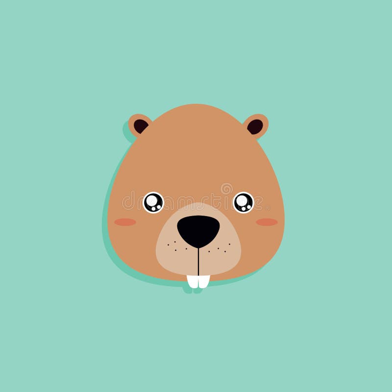 beaver face Cartoon
