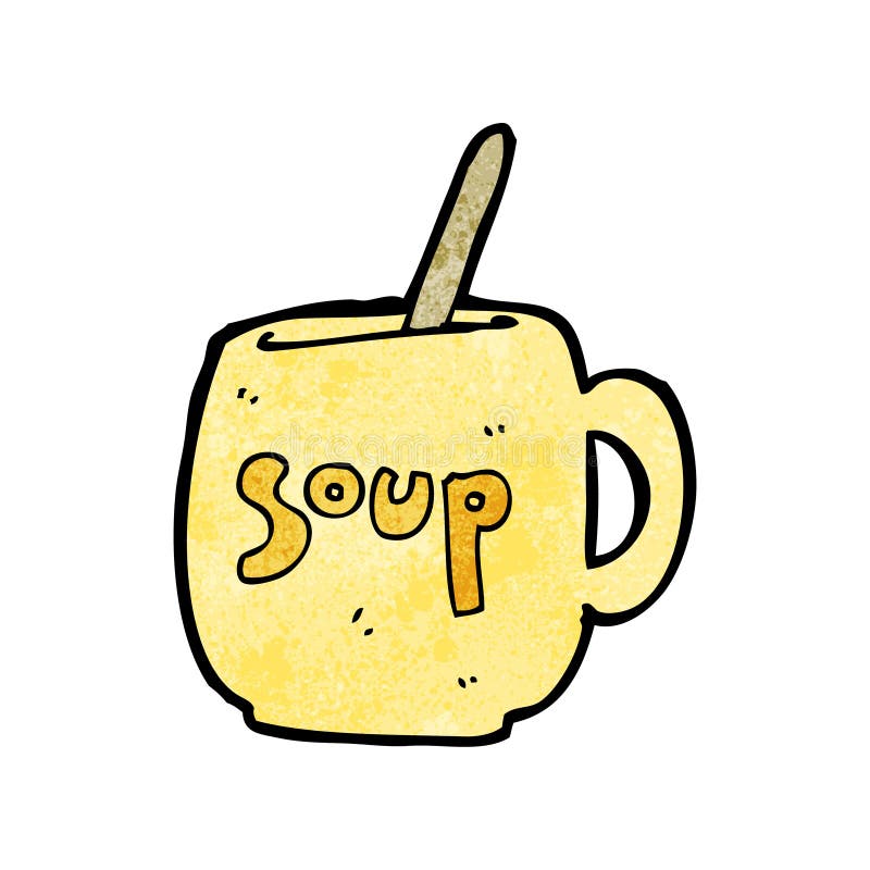 cartoon big soup mug