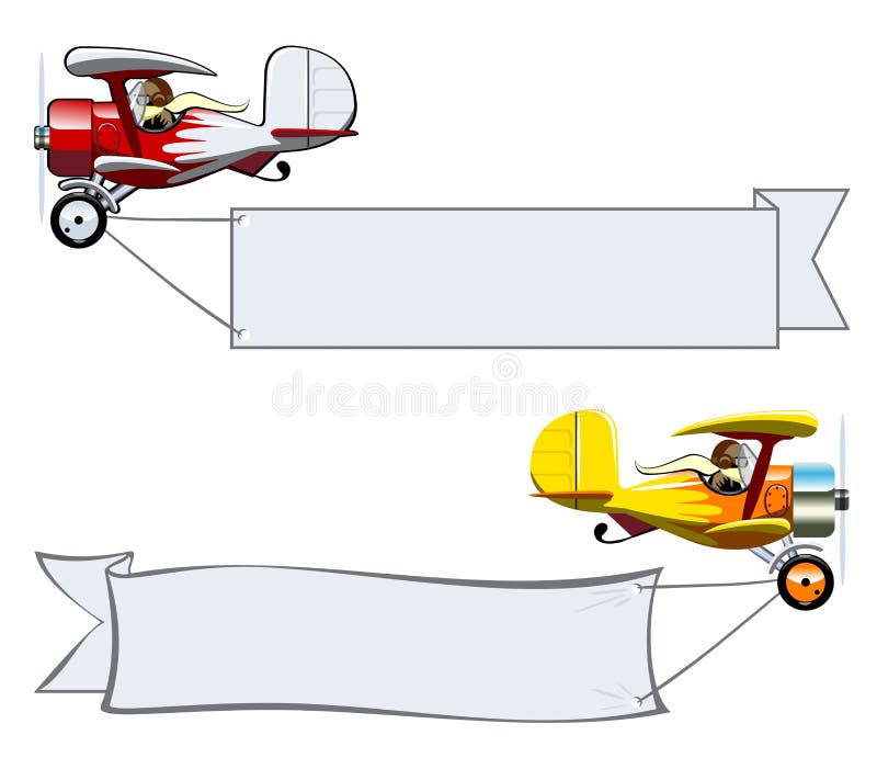 Cartoon Biplane