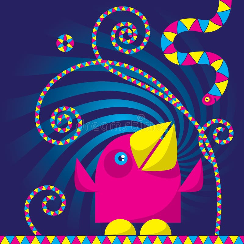 Cartoon bird stock illustration