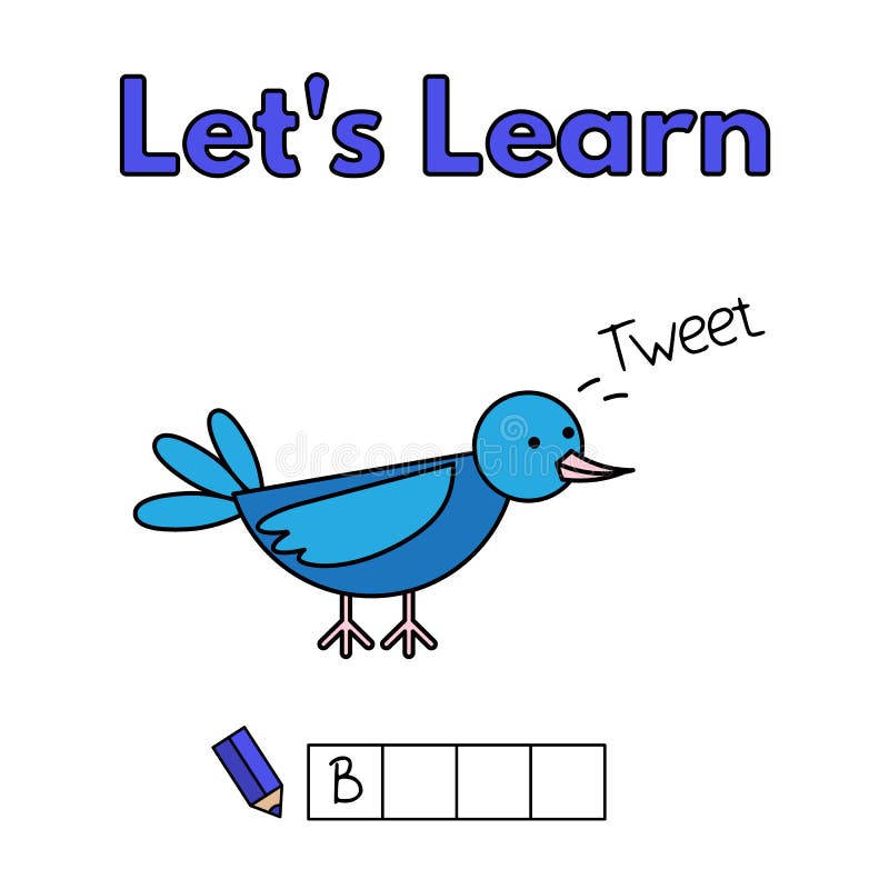Cartoon Bird Education Game for Kids Stock Vector Illustration of draw, small 244201265
