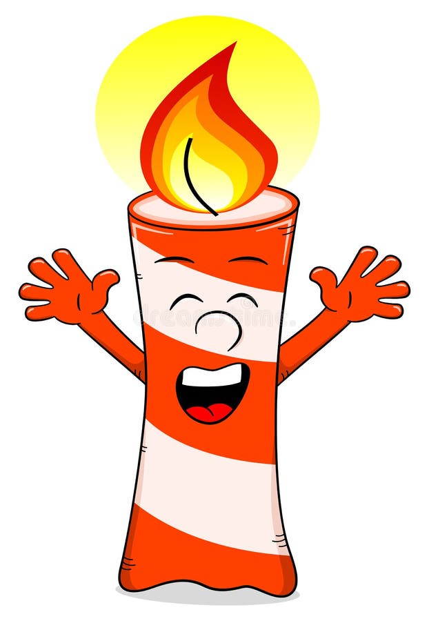 Cartoon Of A Birthday Candle On White Stock Vector Image 57013686