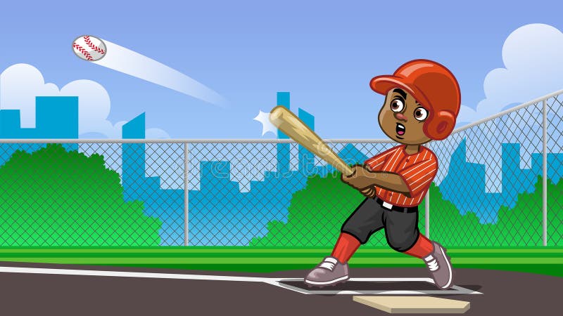 wallpapers Playing Baseball Cartoon Images dreamstime com