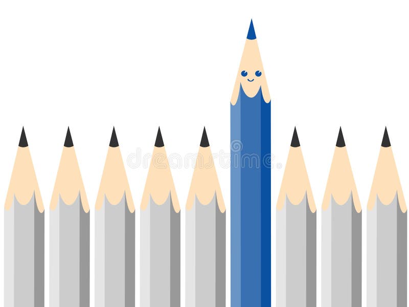 Cartoon blue crayon stock vector. Illustration of paint 17192937