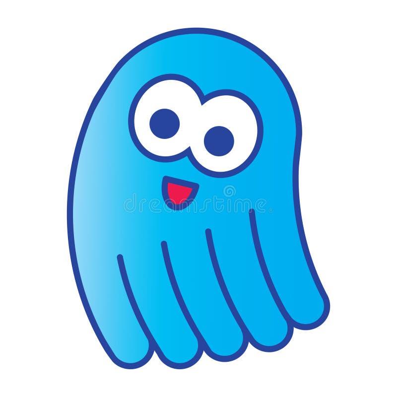 Cartoon Blue Jellyfish Royalty Free Stock Photography - Image: 36759517