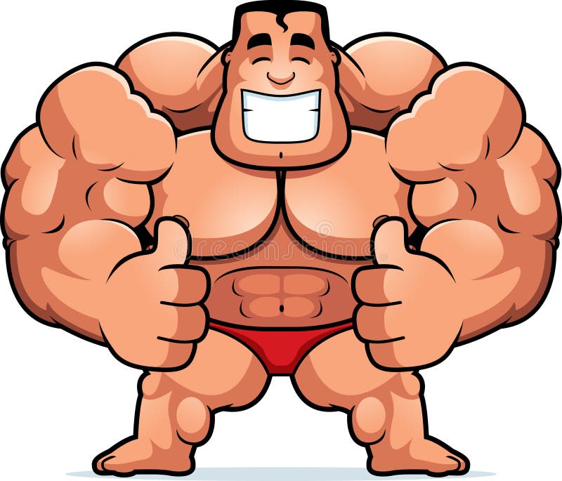 Cartoon Bodybuilder Confident Stock Vector - Illustration of person,  clipart: 115815406