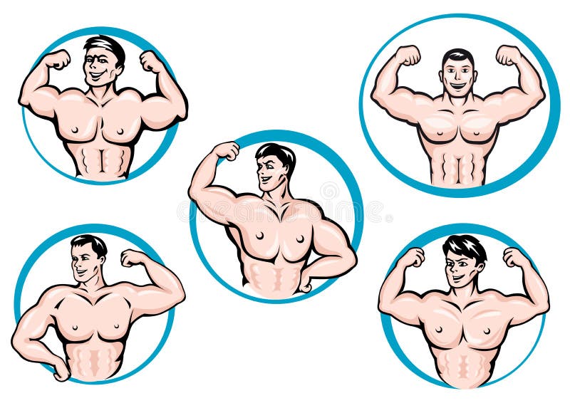 Cartoon Different Chest Shape On The Blue Background Royalty Free