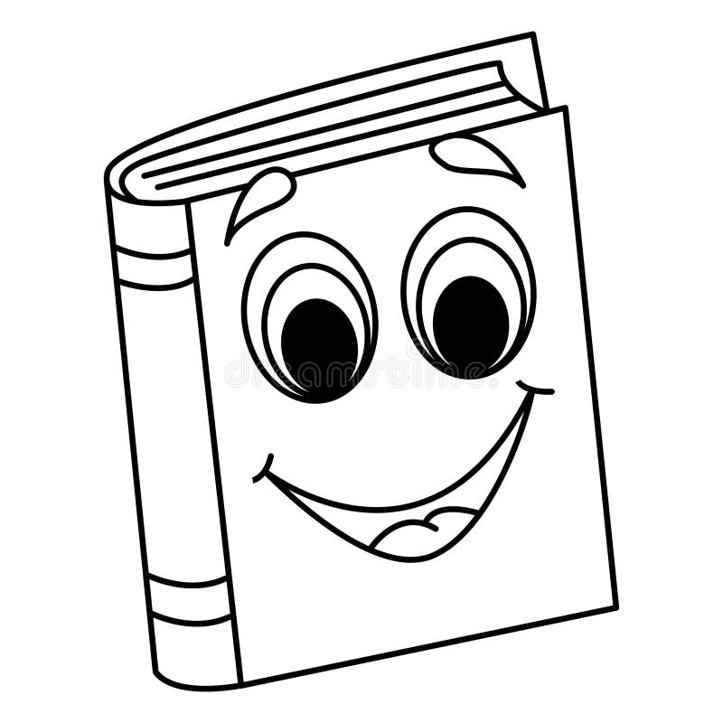 Cartoon Book for Coloring Page royalty free illustration