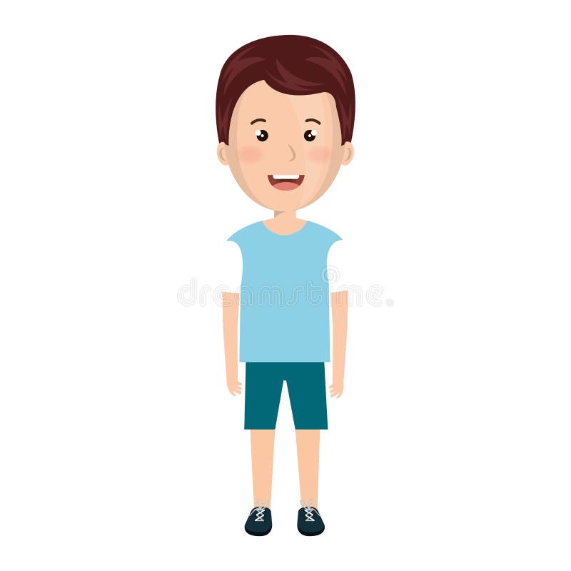 Cartoon Boy with Casual Clothes Stock Vector - Illustration of nose, body:  87029979