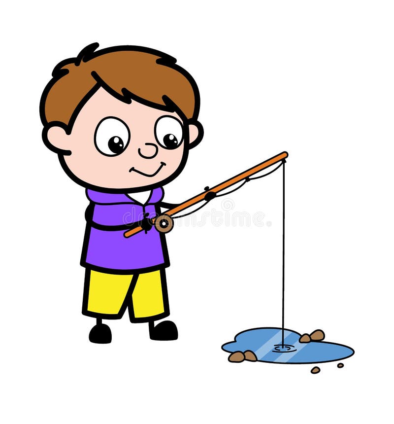 Cartoon Boy Fishing Stock Illustrations – 2,002 Cartoon Boy Fishing ...